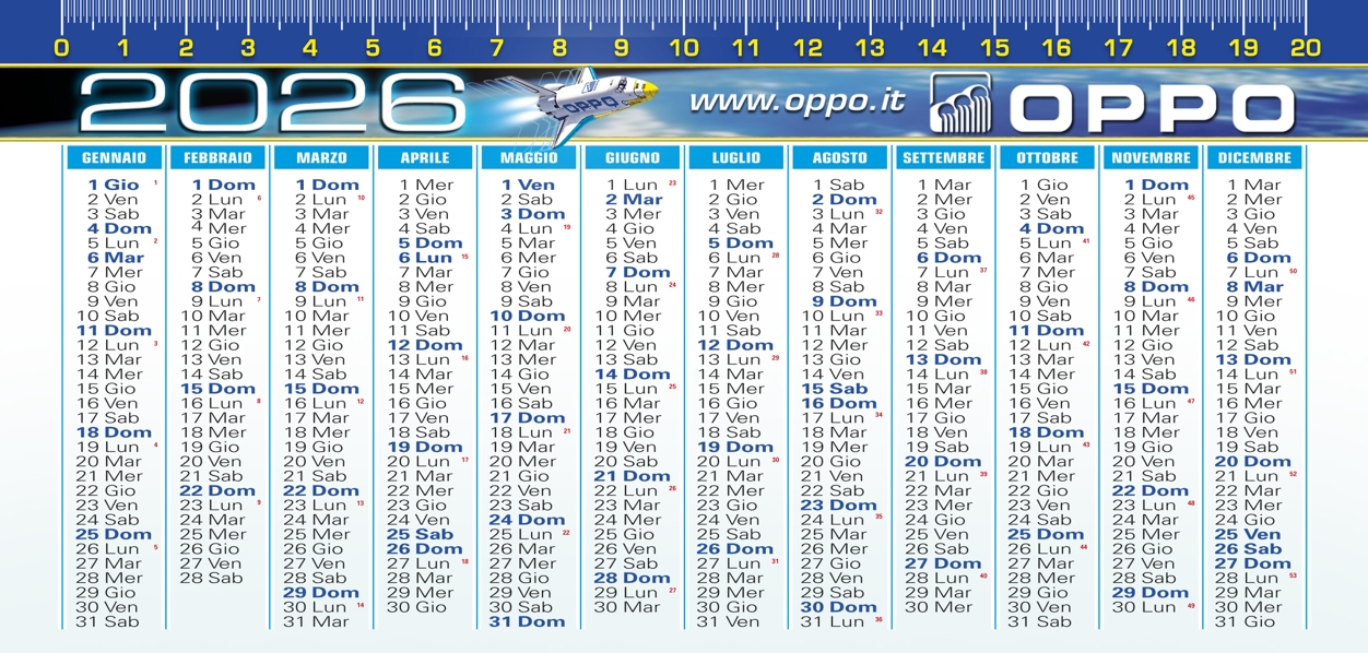 Calendarietto 2026 OPPO